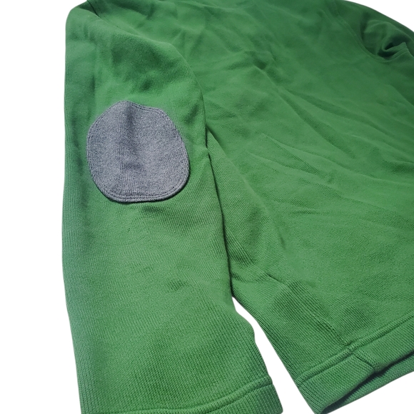 Banana Republic Green Zip-Up Sweater Gray Patches Size M Saint Patrick's Day - Picture 6 of 6